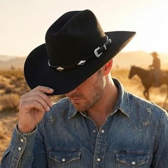 Thinp Cowboy Hat Bands for Men Women,26 Inch Western Hat Band with Buckle Adjust