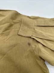 Claiborne Long Sleeve Button Up Shirt Men 15.5 Yellow Solid ..#21922
