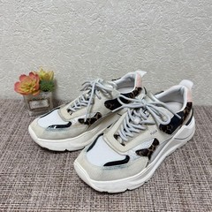 D.A.T.E. FUGA Leopard Print Sneakers 24.5cm Rare Model