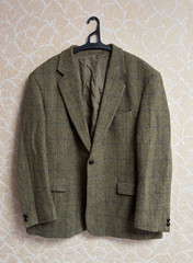 Harris Tweed Quattro Blazer Jacket Wool Men’s Size 46R EU 54
