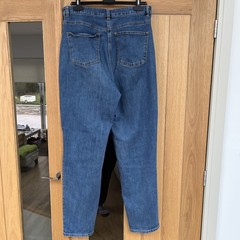 LTS Tall Women’s Indigo Blue UNA Washed Mom Jeans Sz 16 preloved excon 34” long