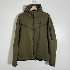 Nike Tech Fleece Windrunner Full Zip Hoodie Olive Green Men’s Size Large