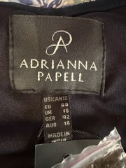 Adrianna Papell Women’s Sleeveless Beaded Navy Cocktail Dress NWT Size 12