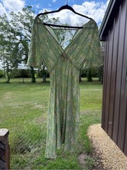 Black Swan Light Green Floral Dress