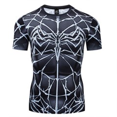 Men’s T-shirts Spider Superhero Compression Tights Tops Short Sleeve Tee Gym NEW
