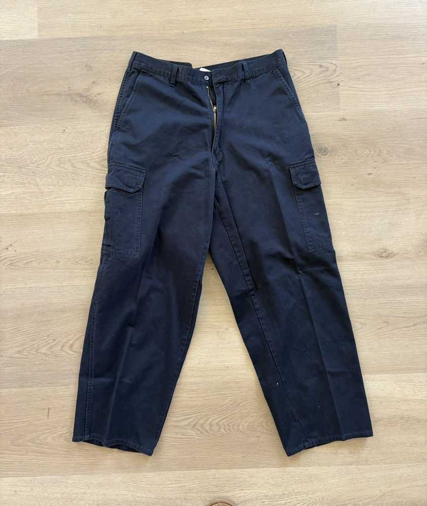 Dickies Men’s Navy Cotton Twill Cargo Pants Regular Fit Straight Leg 34