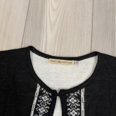 Simply Natural Hanna Alpaca Blend XL floral embroidered cardigan Sweater Peru