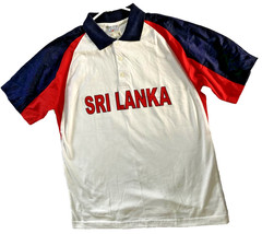 Sri Lanka Polo Shirt Men M Cricket Graphic Souvenir Travel The Line Up NWT