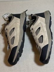 George Men’s Genuine Leather Athletic Sneakers Tan Black Lace Up Mesh Size 11.5
