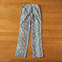 Emanuel Ungaro Jeans Wos Blue Snake Print Vintage Y2K Aesthetic Size 28 Straight