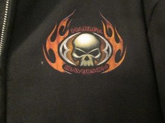 Vintage Harley Davidson Hoodie With Flames & Willie G. Skull Baltimore, MD XLG
