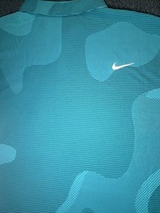 Nike Dri-Fit ADV Tour Camo Golf Polo Teal DR5312-381 Mens 2XL XXL
