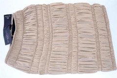New Burberry Prorsum $1,495 Mink Beige Silk Ruched Plisse Runway Skirt 8 42