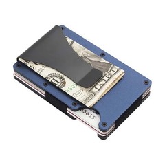 The Ridge Style Titanium Wallet with RFID Blocking Card Slots, Money Clip Usa