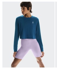 ON CLOUD Train Long Sleeve Crop Cropped Athletic Top Dark Teal, Size Medium