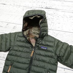 Patagonia Jacket Toddler Boys 3T Green Hooded Down Quilted Puffer Zip Winter