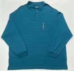 Mens Big & Tall Roundtree & Yorke Silky Finish Collection Long Sleeve Polo Shirt