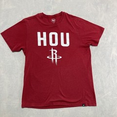 Houston Rockets Mens T Shirt Basketball Hou “47 Medium Red Cotton