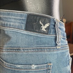 American Eagle Outfitters Blue Ripped Skinny Jeans