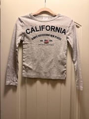 ZARA Kids California San Diego Long Sleeve Ribbed T-Shirt