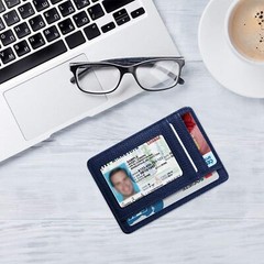 Men RFID Blocking Slim Wallet Credit Card ID Holder Thin Minimalist Key Ring