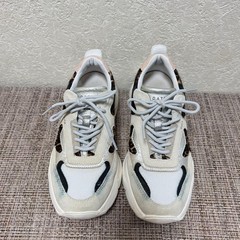 D.A.T.E. FUGA Leopard Print Sneakers 24.5cm Rare Model