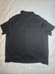 Free Assembly Men’s Black Short Sleeve Button Front Shirt 2XL Casual Knit Pocket