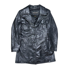1990s Wilsons Men’s Black Leather Insulated Thinsulate Jacket/ Size M