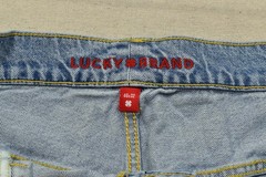 Lucky Brand Men’s 181 Relaxed Straight Denim Jeans Monaco Blue Stretch 46×32 NEW