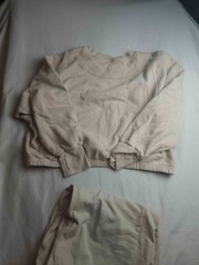 JoyLab Sweatshirt Pants Set Womens Size XXL Beige Fleece Sweatsuit Athleisure