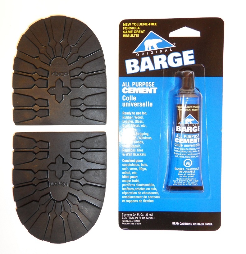 Vibram 5722 Men’s Casual/Dress Shoe Heel Repair Kit with Glue 22ml Black 1 Pair