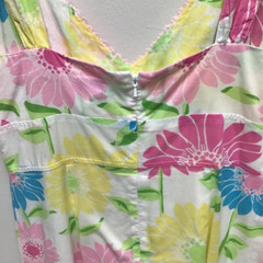 VTG Lilly Pulitzer Womens A Line Cotton Dress Multi Floral Lined V Neck Zip Sz 6