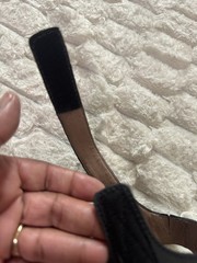 Dansko Reece Black Leather Sandals Size 37 Comfort Wedge