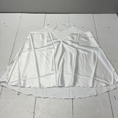 White Satin Cross Back Spaghetti Strap Cami Women’s Size 5X-Large NEW