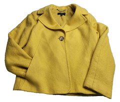 Talbots Wool Blend One Button Blazer Women’s 10 Yellow Classic Preppy