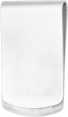 Sterling Silver Money Clip Plain Wide Closed Back Made in Italy 1 X 1 3/4 inch
