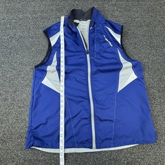 Brooks Windbreaker Jacket Womens Large Blue Reflective Running Lightweight