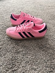adidas Lionel Messi x Samba Light Pink Black Sneakers – Size 5.5Y/6.5W – JP844