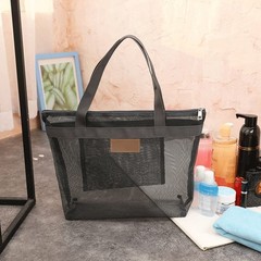 Pebipoo Mesh Shower Caddy, Quick Dry Portable Tote 12.4 X 10.6 inches, Gray