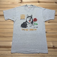 Vintage 1991 Washington Huskies Rose Bowl Champs T-Shirt UW NCAA – Size Large