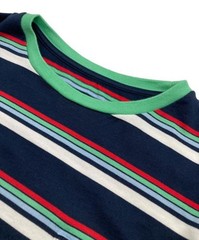 Madison Blue Women’s Navy Horizontal Stripes Pocket T-Shirt S Cotton