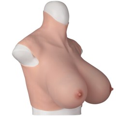 IMI 9th Flocking Silicone Breast Form Boobs B-K Cup Breastplate for Crossdresser