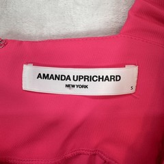 Amanda Uprichard Top Womens Small Pink Tiered Babydoll Ruched Straps Tank Shirt