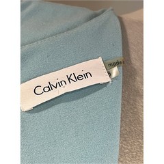 Calvin Klein Black Sheath Dress with Light Blue & Turquoise Panels