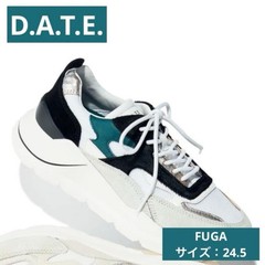 D.A.T.E. FUGA Sneakers 24.5cm Green/Black/White/Silver Used