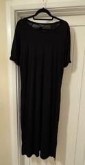 Whistles T-Shirt Maxi Dress UK16 in Black