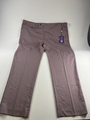$135 NEW Tayion Mens 44Wx32L Mauve Classic Fit Dress Pants Solid Stretch