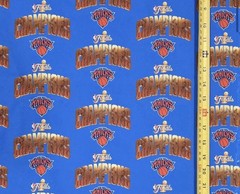 NY Knicks Denim Tie Cravate Lined In Champions Print Hand Made NWT Fan Gift
