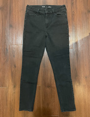 Old Navy Black Denim High-Rise Super Skinny Jeans 5-Pocket Button Women’s 10
