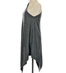 100% Cashmere Poncho Sweater Dark Gray Heavier Knit Artisan Made in Nepal OS